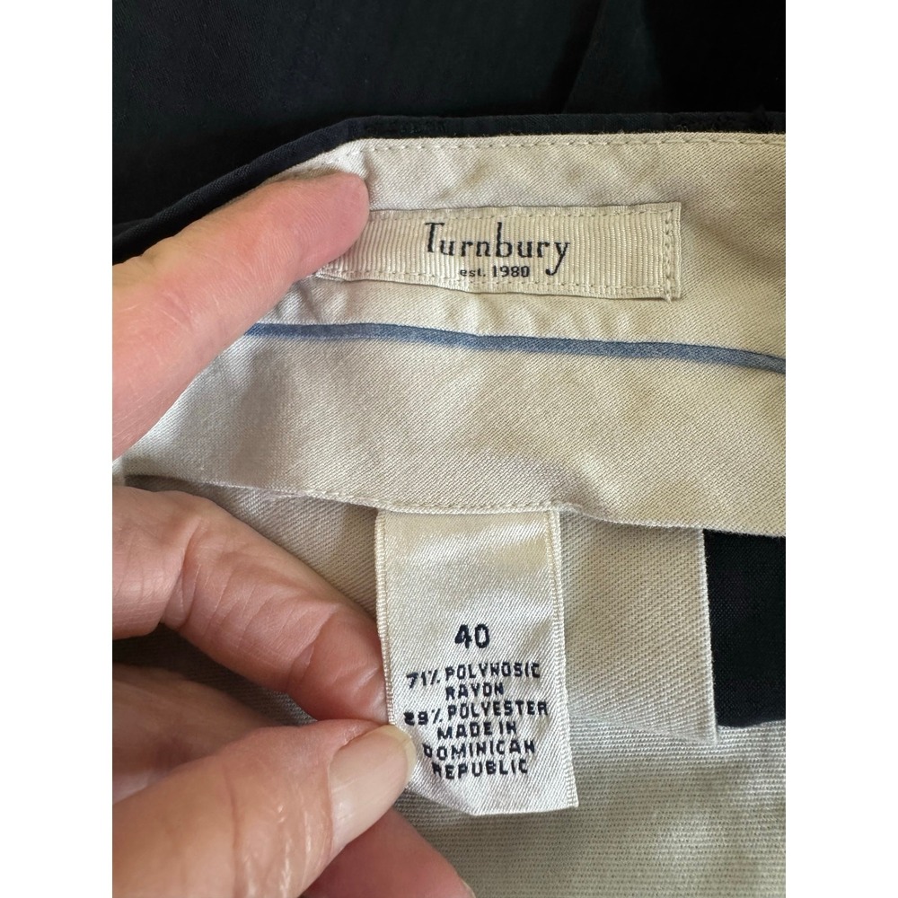Turnbury Mens Pleated‎ Golf Shorts Size 40 Black Poly Rayon Blend Casual - Picture 7 of 7